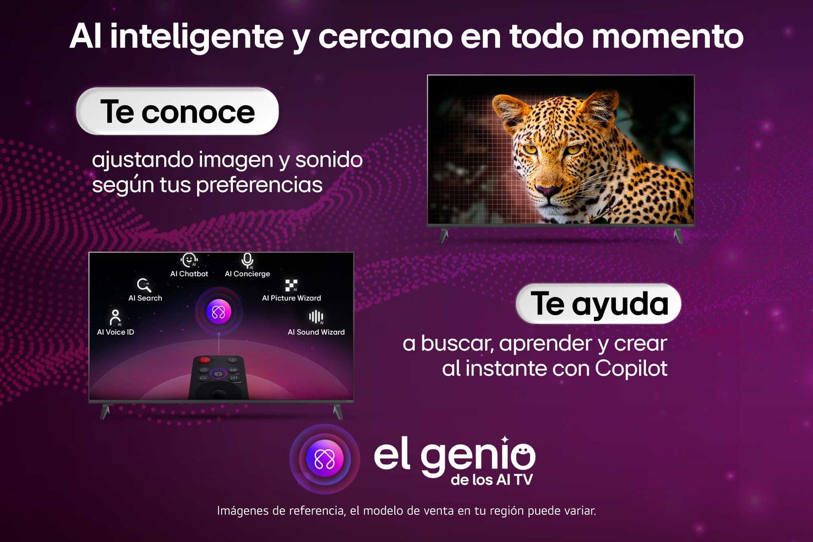 LG QNED evo AI QNED85 Mini LED’s alpha 8 AI Processor 4K Gen3 glows in blue light on a circuit board, highlighting AI processing performance with NPU x5.0 Faster Neural Processing, GPU 10% More Powerful Graphics, and 20% Memory Enhanced Throughput.